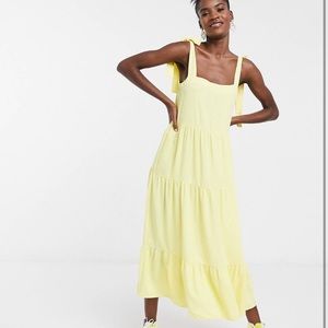 Collusion silk sundress with bow back